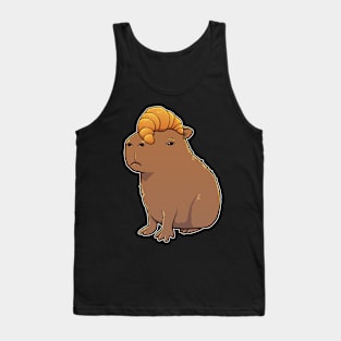 Capybara with a Croissant on its head Tank Top